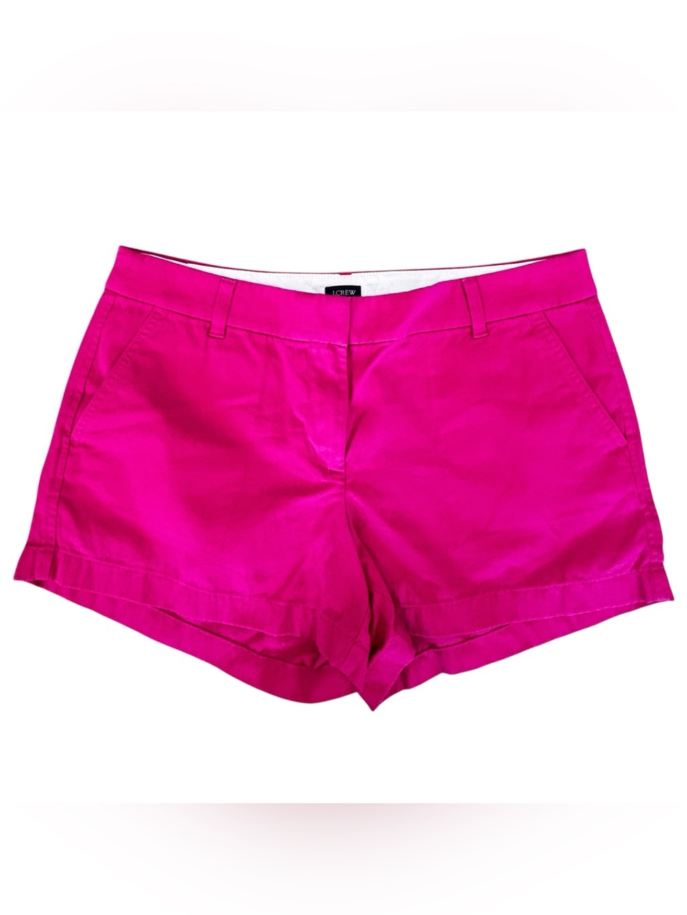 J.Crew Shorts Bright Hot Pink Womens Size 12 Chino 3 1/2 Inch Inseam Re-Imagined